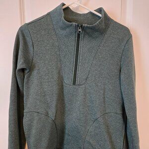 Columbia Heather Green 1/4 zip Sweatshirt